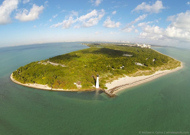 Bill Bags Park on Key Biscayne Aerial Photo